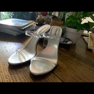 Jeffrey Campbell clear slip shoes